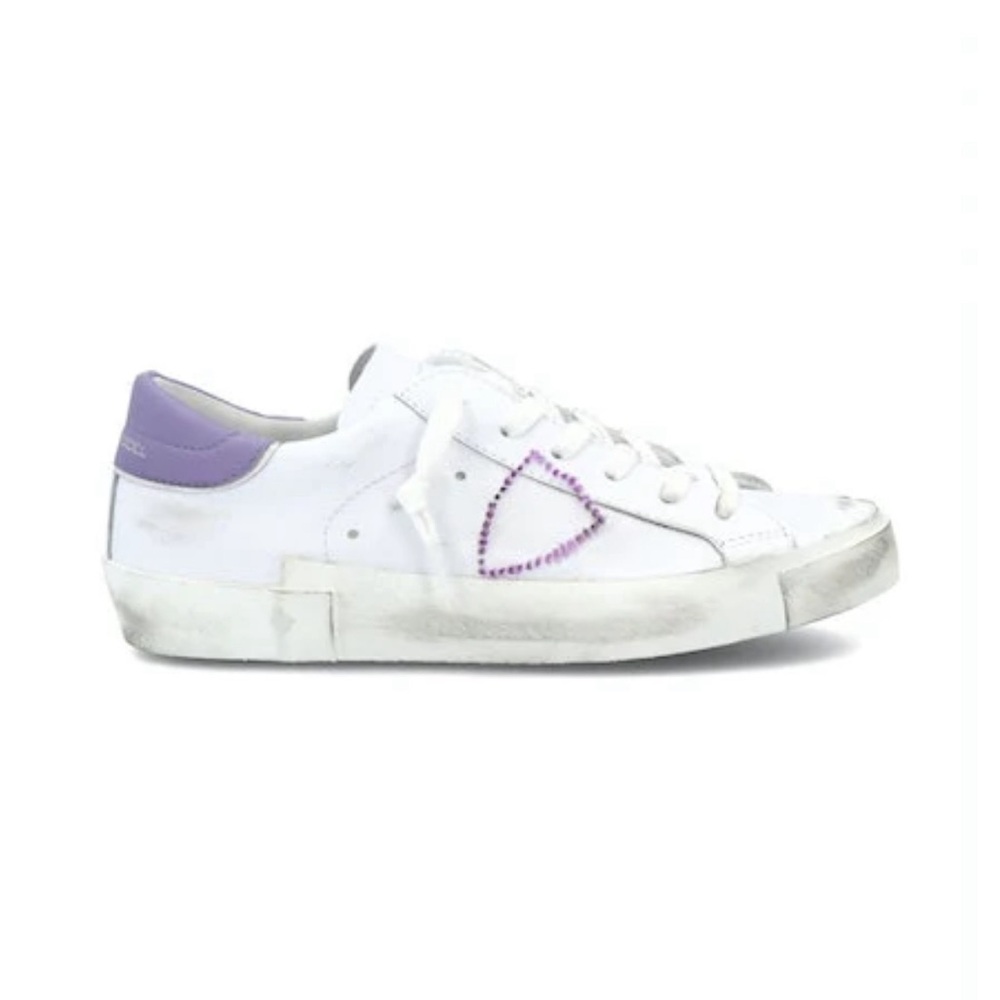 Phillipe model White and Purple Sneakers